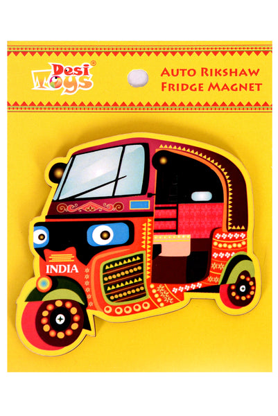 Wooden Fridge Magnet-Auto Rickshaw – Popli Brass Shop