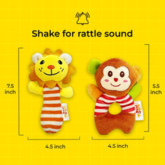 Soft Toy Rattle Combo-Pack of 2