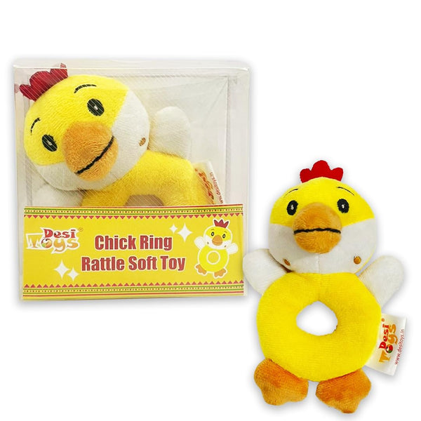 Chick Ring Rattle Soft Toy | Cotton | 3 Months+