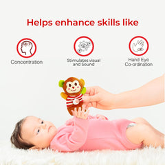 Monkey Ring Rattle Soft Toy