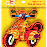 Scooter Fridge Magnet |Made in MDF|3 x 3 inches size| Indian Inspired Design | Souvenir| Ideal for Gifting