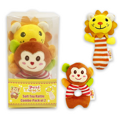 Soft Toy Rattle Combo-Pack of 2