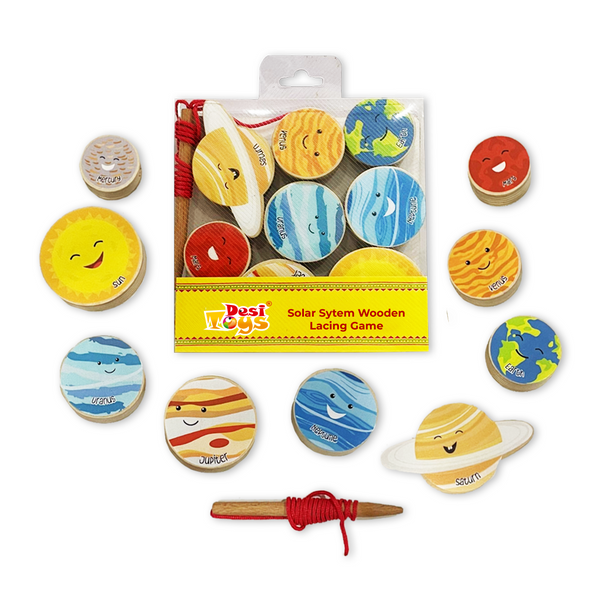 Desi Toys Solar System Wooden Lacing Game