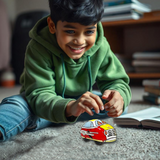 Classic & Iconic Vintage Tin Metal Toys (Pack of 4) Steam toy Tin Boat, Tin Clicker,Tin Finger Spinning Top & Vintage Metal Windup up Car | Return Gift Option | Festive Gift For Kids