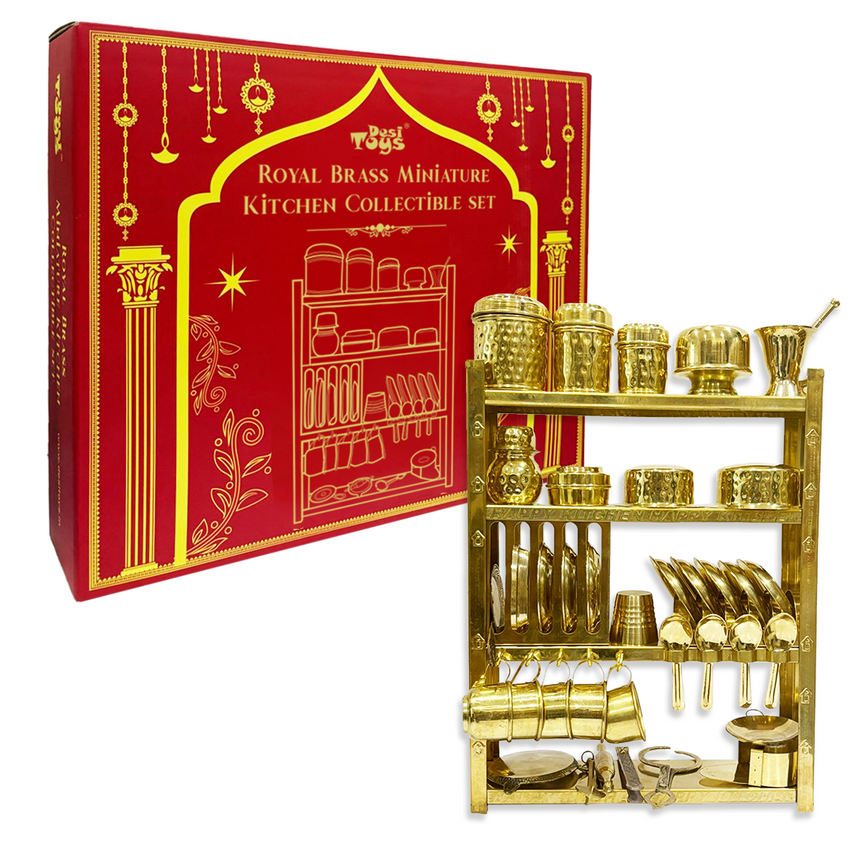 Royal Kitchen Set | Brass | Collectible Pretend Playset