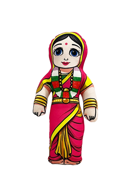 Lord Ram Sita Plush Cotton Dolls Pack of 2