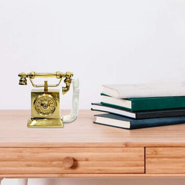 Miniature Vintage Telephone | Brass | Collectible