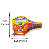 Train Fridge Magnet |Made in MDF|3 x 2 inches size| Indian Inspired Design |Souvenir| Ideal for gifting
