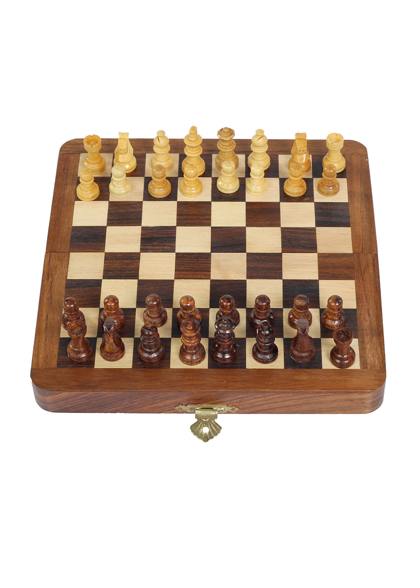 Desi Toys Handcrafted Foldable Magnetic Chess Board Set / Chumbak Satranj 12 inches